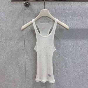 White Ribbed Tank Top